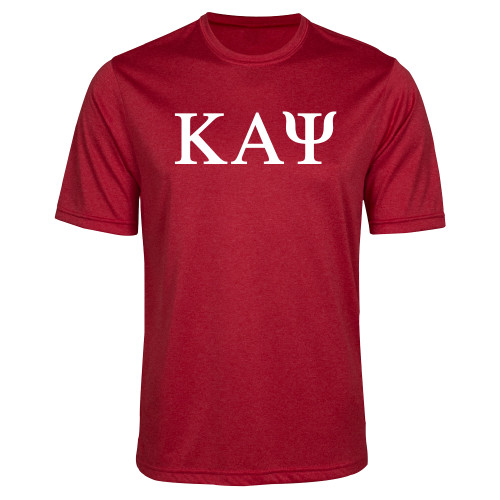 Red Heather Performance Contender Tee-Greek Letters