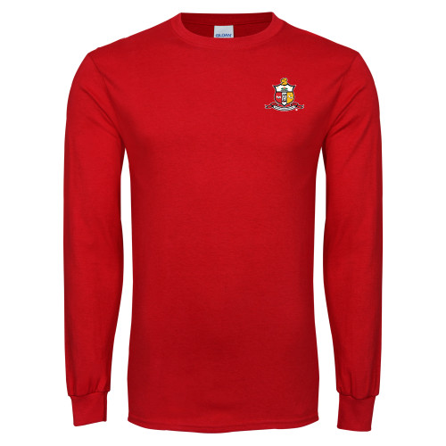 Red Long Sleeve T Shirt-Crest