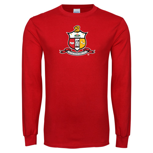 Red Long Sleeve T Shirt-Crest