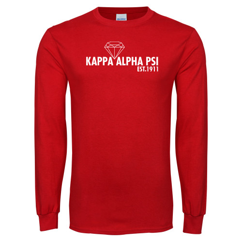 Red Long Sleeve T Shirt-Kappa Alpha PSI Est.1911
