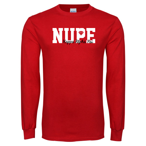 Red Long Sleeve T Shirt-Nope Kappa Alpha PSI