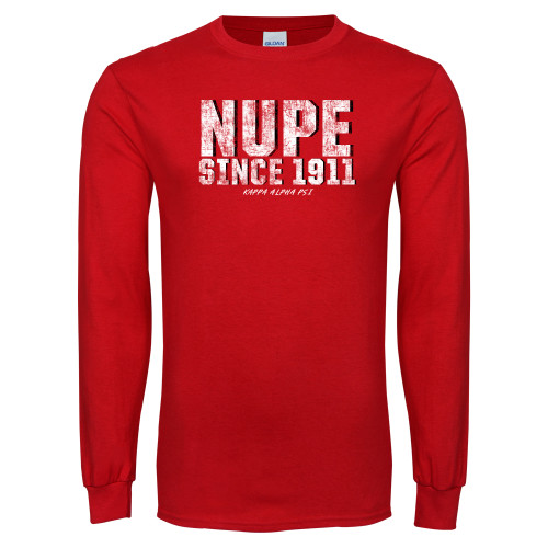 Red Long Sleeve T Shirt-Nupe Since 1911