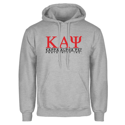 Grey Fleece Hoodie-Kappa Alpha PSI Fraternity Inc Stacked