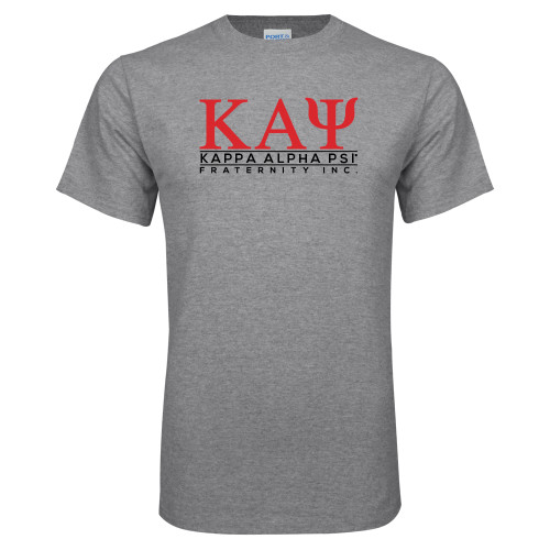 Grey T Shirt-Kappa Alpha PSI Fraternity Inc Stacked