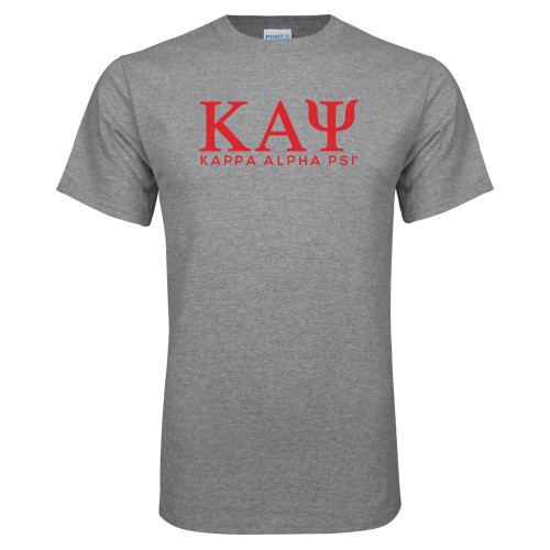 Grey T Shirt-Greek Letters Kappa Alpha PSI