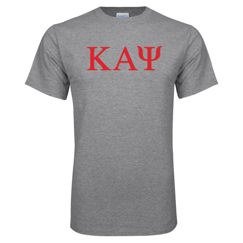 Grey T Shirt-Greek Letters