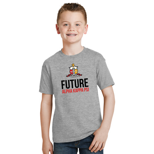 Youth Grey T Shirt-Crest Future Alpha Kappa PSI