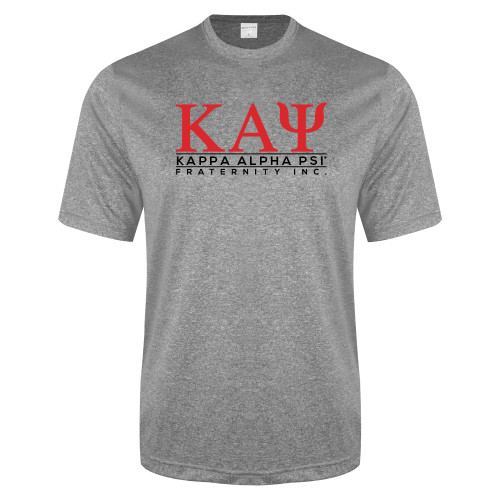 Grey Heather Performance Contender Tee-Kappa Alpha PSI Fraternity Inc Stacked