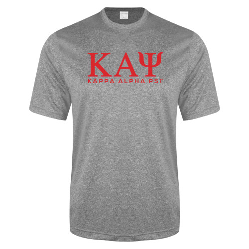 Grey Heather Performance Contender Tee-Greek Letters Kappa Alpha PSI