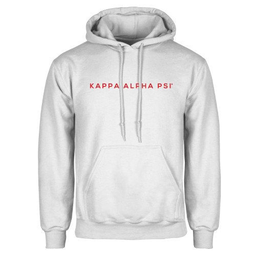 White Fleece Hoodie-Kappa Alpha PSI Wordmark