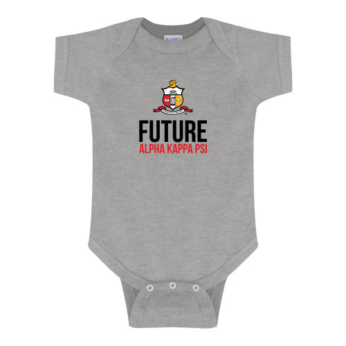 Grey Infant Onesie-Crest Future Alpha Kappa PSI