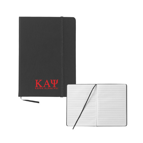 5x7 Black Hard Cover Journal-Greek Letters Kappa Alpha PSI