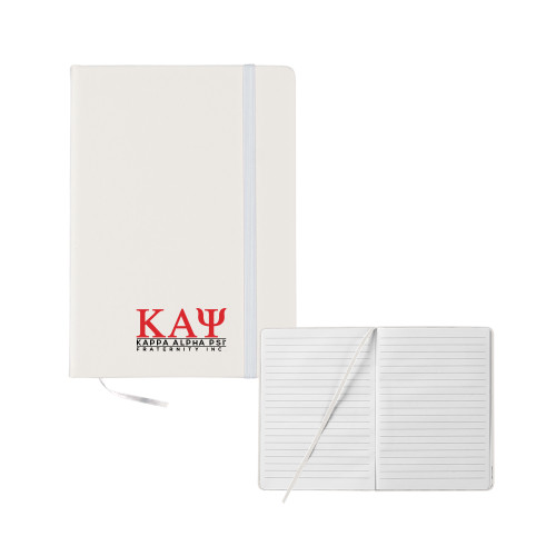 5x7 White Hard Cover Journal-Kappa Alpha PSI Fraternity Inc Stacked