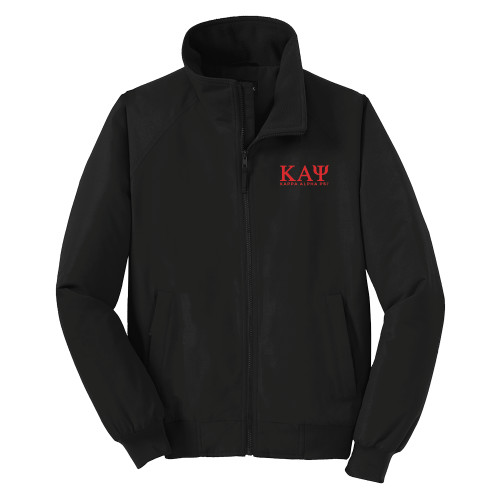 Black Charger Jacket-Greek Letters Kappa Alpha PSI
