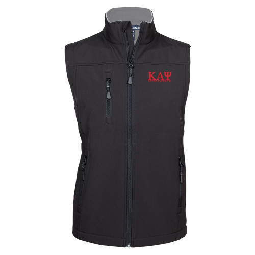 Black Premium Softshell Vest-Greek Letters Kappa Alpha PSI