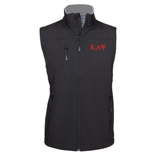 Black Premium Softshell Vest-Greek Letters