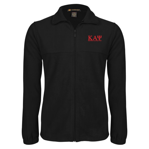 Black Fleece Full Zip Jacket-Greek Letters Kappa Alpha PSI