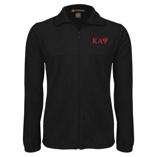 Black Fleece Full Zip Jacket-Greek Letters