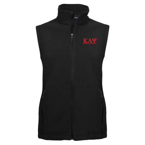 Black Fleece Full Zip Vest-Greek Letters Kappa Alpha PSI