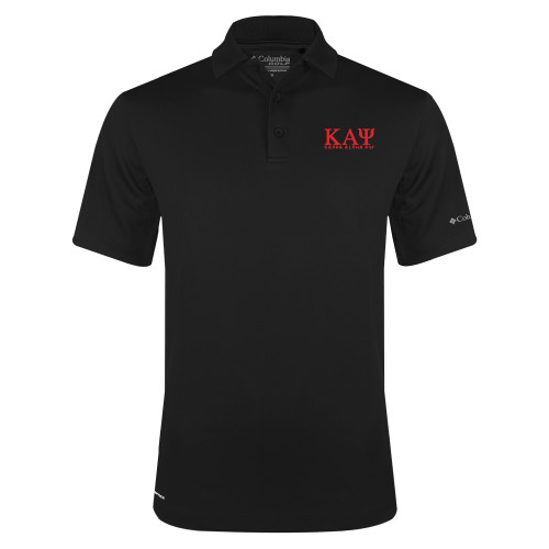 Columbia Black Omni Wick Drive Polo-Greek Letters Kappa Alpha PSI