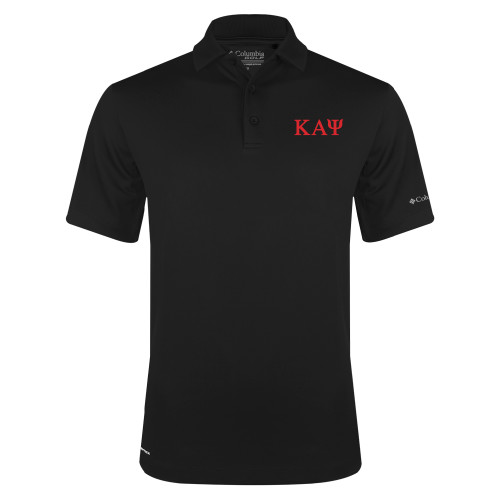 Columbia Black Omni Wick Drive Polo-Greek Letters