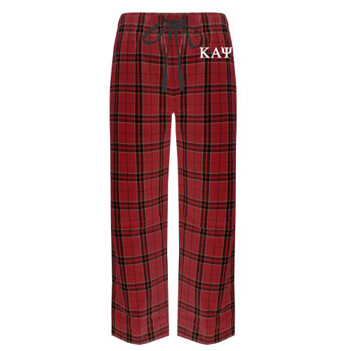 Red/Black Flannel Pajama Pant-Greek Letters