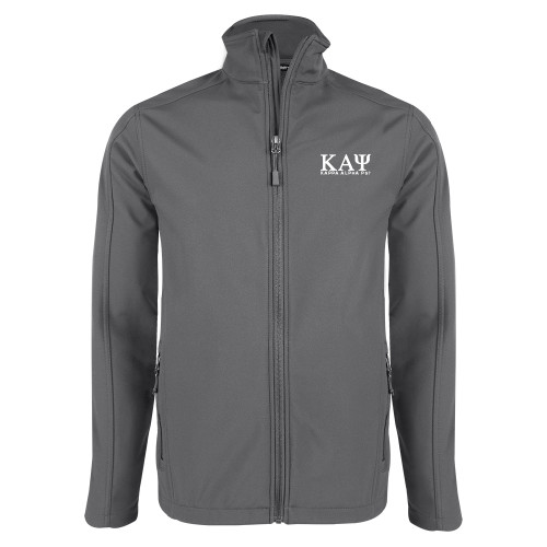 Charcoal Softshell Jacket-Greek Letters Kappa Alpha PSI