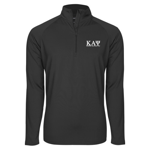 Sport Tek Charcoal Sport Wick Stretch 1/2 Zip Pullover-Greek Letters Kappa Alpha PSI