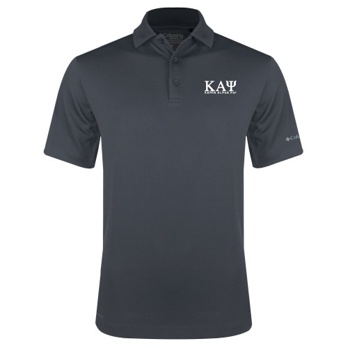 Columbia Charcoal Omni Wick Drive Polo-Greek Letters Kappa Alpha PSI