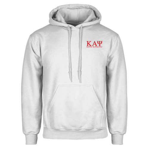 White Fleece Hoodie-Greek Letters Kappa Alpha PSI