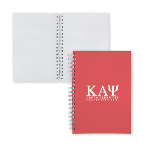 Clear 7 x 10 Spiral Journal Notebook-Kappa Alpha PSI Fraternity Inc Stacked