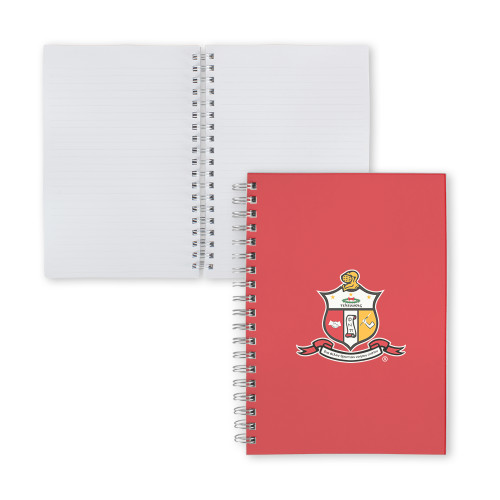 Clear 7 x 10 Spiral Journal Notebook-Crest