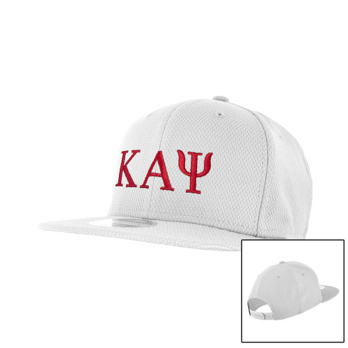 New Era White Diamond Era 9Fifty Snapback Hat-Greek Letters