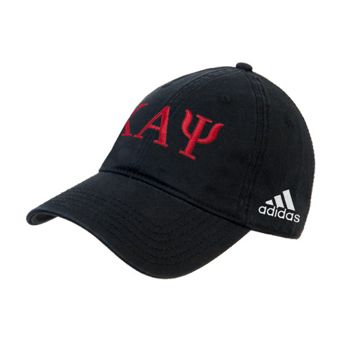 Adidas Black Adjustable Washed Slouch-Greek Letters
