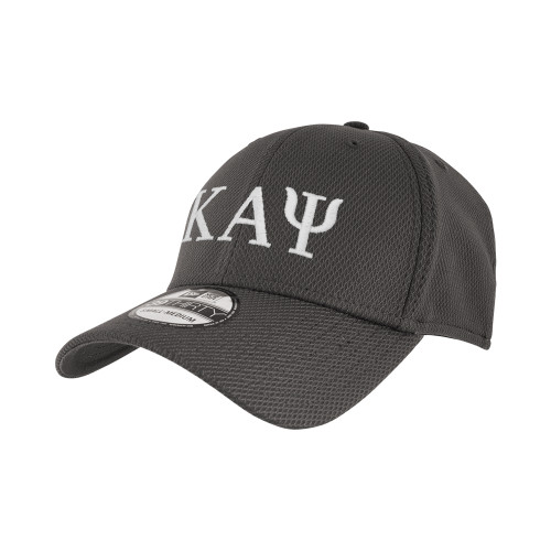 New Era Charcoal Diamond Era 39Thirty Stretch Fit Hat-Greek Letters