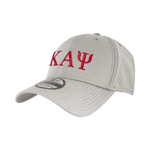 New Era Light Grey Diamond Era 39Thirty Stretch Fit Hat-Greek Letters