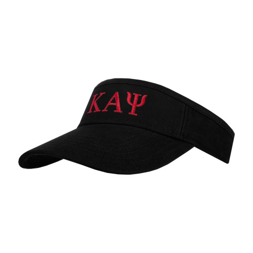 Black Brushed Bull Denim Visor-Greek Letters