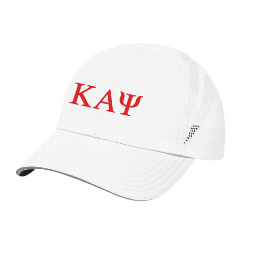 White Performance Cap-Greek Letters