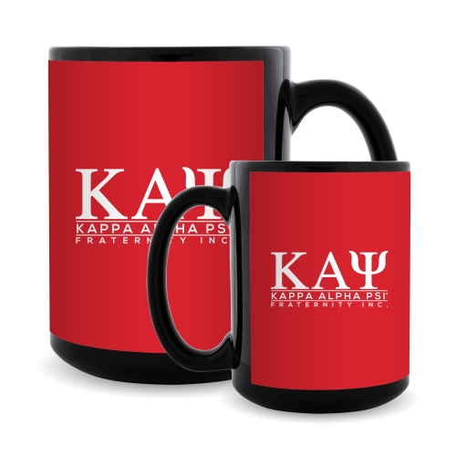 Full Color Black Mug 15oz-Kappa Alpha PSI Fraternity Inc Stacked