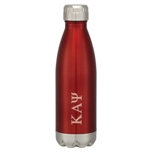 Swig Stainless Steel Red Bottle 16oz-Greek Letters  Engraved