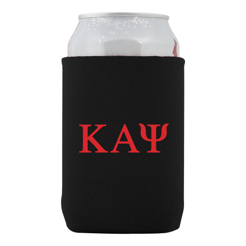 Neoprene Black Can Holder-Greek Letters