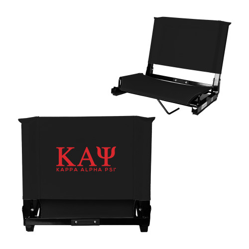 Stadium Chair Black-Greek Letters Kappa Alpha PSI