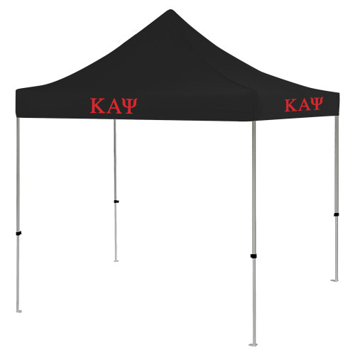 9 ft x 9 ft Black Tent-Greek Letters