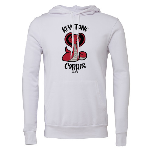  Bella + Canvas White Fleece Hood - The Little School of Keystone - Cobras