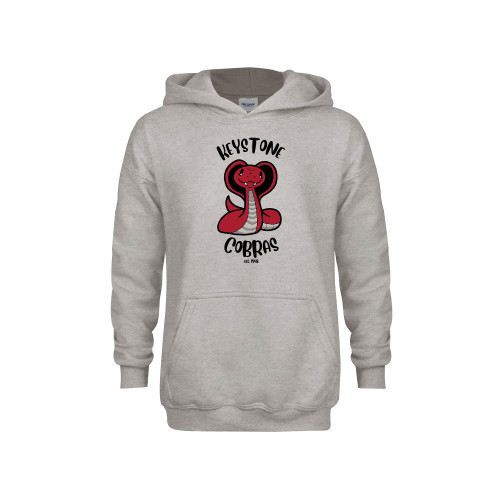  Youth Grey Fleece Hood - The Little School of Keystone - Cobras