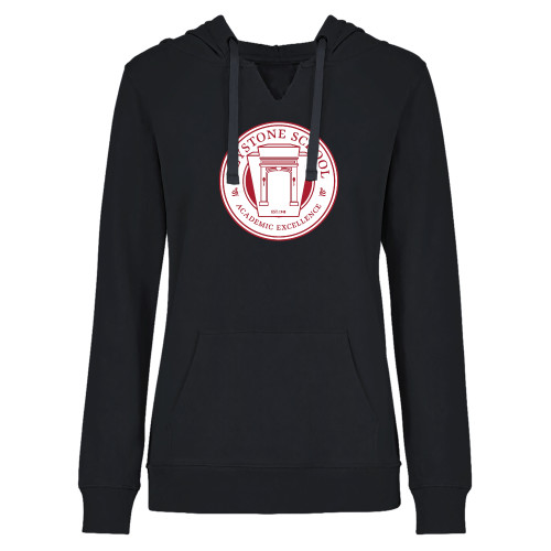  Womens Plus Black Hoodie - Primary Mark
