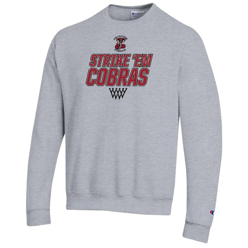  Champion Heather Grey Fleece Crew - Strike Em Cobras