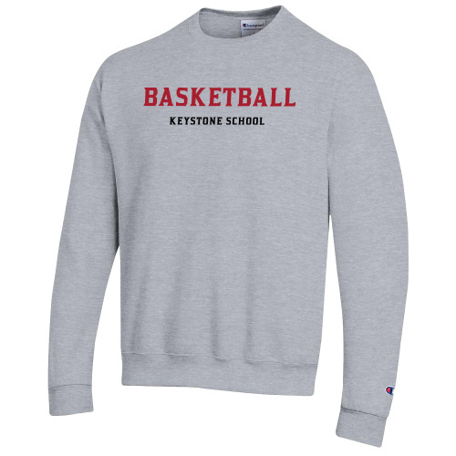  Champion Heather Grey Fleece Crew - Basketball