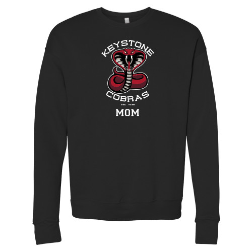 Bella + Canvas Black Fleece Crew - Mom