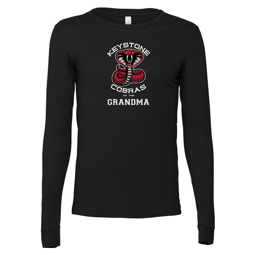  Bella + Canvas Black Jersey Cotton Long Sleeve T Shirt - Grandma